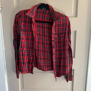 Super cute red plaid shirt - Forever 21